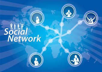 Fototapeta premium Social Network