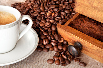 caffè espresso con macinino