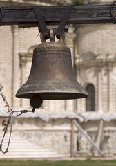 Fototapeta premium Bell in the Blessed Virgin Mary Church in Dubrovitsy