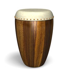 Large wooden drum