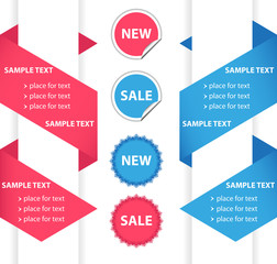 speech bubbles and  labels