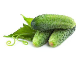 Cucumber isolated over white background