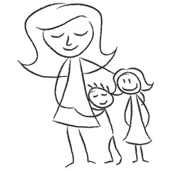 Mutter mit Kindern