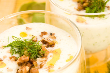Tarator - traditional bulgarian cold summer soup
