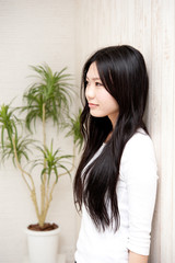 Fototapeta premium beautiful asian woman relaxing