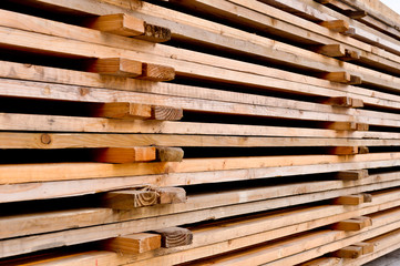 a stack of the wooden pallets