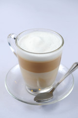 Hot chocolate in a tall class