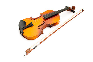 Fototapeta na wymiar Violin isolated on the white