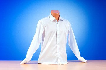 Male shirt against gradient background