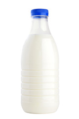 Bottle of milk isolated on white background