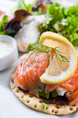 Fresh salmon salad