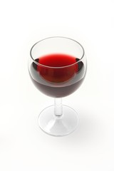 Glass of red wine