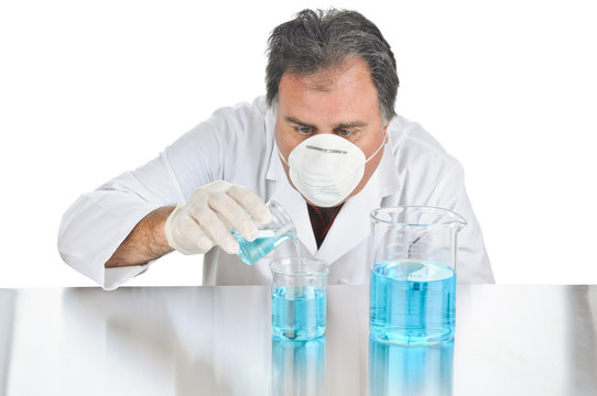 Lab Technician At Work