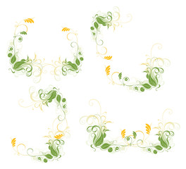 Set of  floral frame