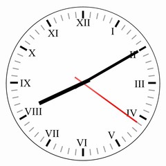 Horloge mural avec des chiffres romains