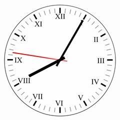 Horloge mural avec des chiffres romains