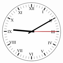 Horloge mural avec des chiffres romains