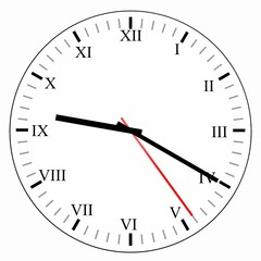 Horloge mural avec des chiffres romains