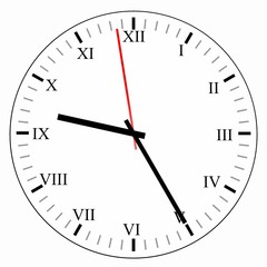 Horloge mural avec des chiffres romains