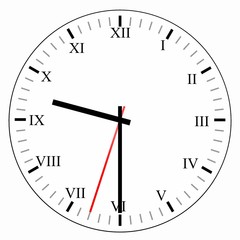 Horloge mural avec des chiffres romains