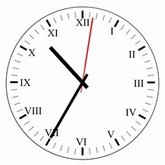 Horloge mural avec des chiffres romains