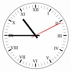 Horloge mural avec des chiffres romains