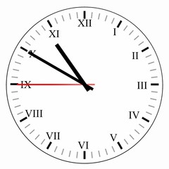 Horloge mural avec des chiffres romains