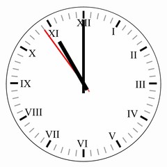 Horloge mural avec des chiffres romains