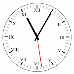 Horloge mural avec des chiffres romains