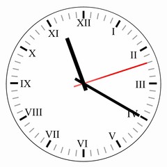 Horloge mural avec des chiffres romains