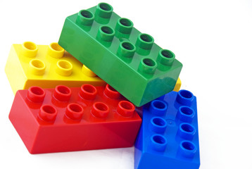Colorful building bricks
