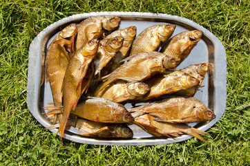 Smoked fish.