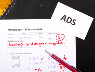 ads klassenarbeit schlecht