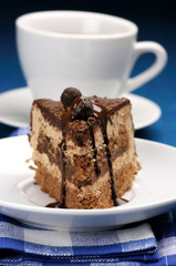 Piece of cake and coffee