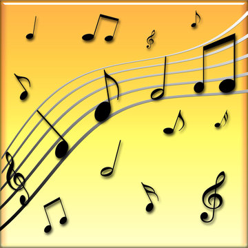 Notes de musique en f&ecirc;te