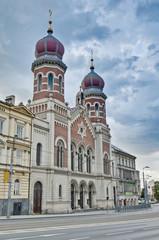Fototapeta na wymiar Great and Old Synagogue at Pilsen