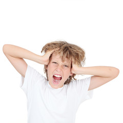 kid shouting in frustration