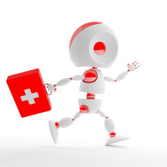 Cute first aid kit robot