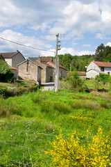 Small typical hamlet in France