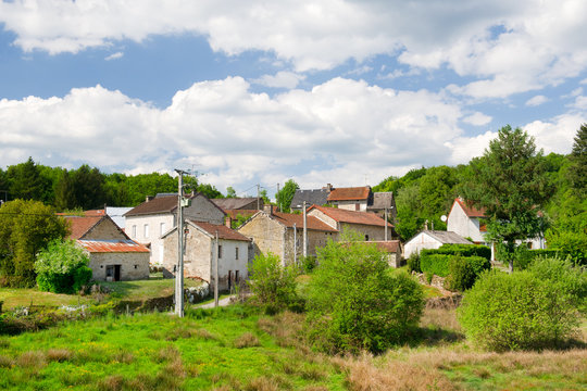 Small typical hamlet in France