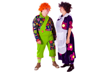 Evil woman, holiday clown