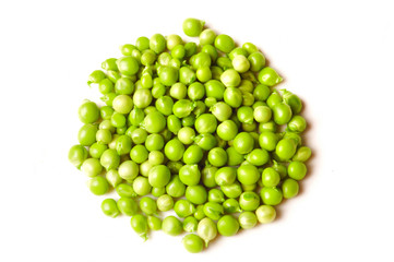 green peas  isolated on white