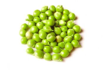 green pea  isolated on white