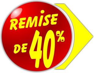 BOUTON REMISE DE 40%