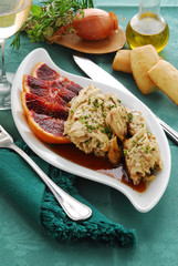 Filete de caballa con miel