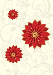 Stock Vector Illustration: Flower background pattern