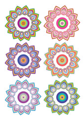 Stock Vector Illustration: Flower icon set