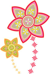Stock Vector Illustration: Flower decoration set