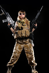Fototapeta premium Sexy Military Girl