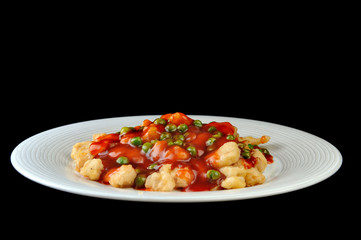 chicken with red sauce